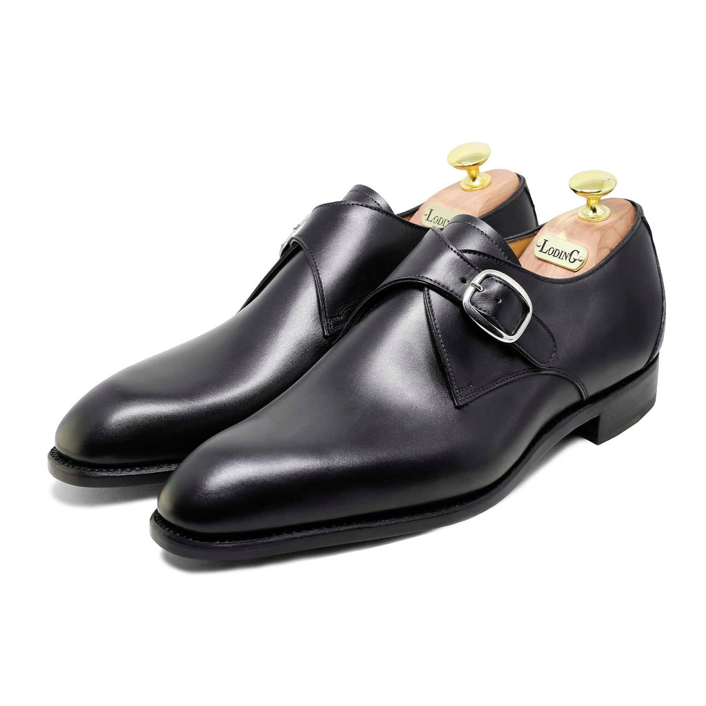 swatche, Chaussures à boucle simple, matière en cuir, couleur noire, pour homme