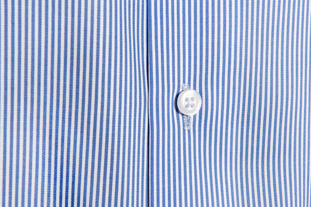 Chemise rayure bleue blanche pour homme