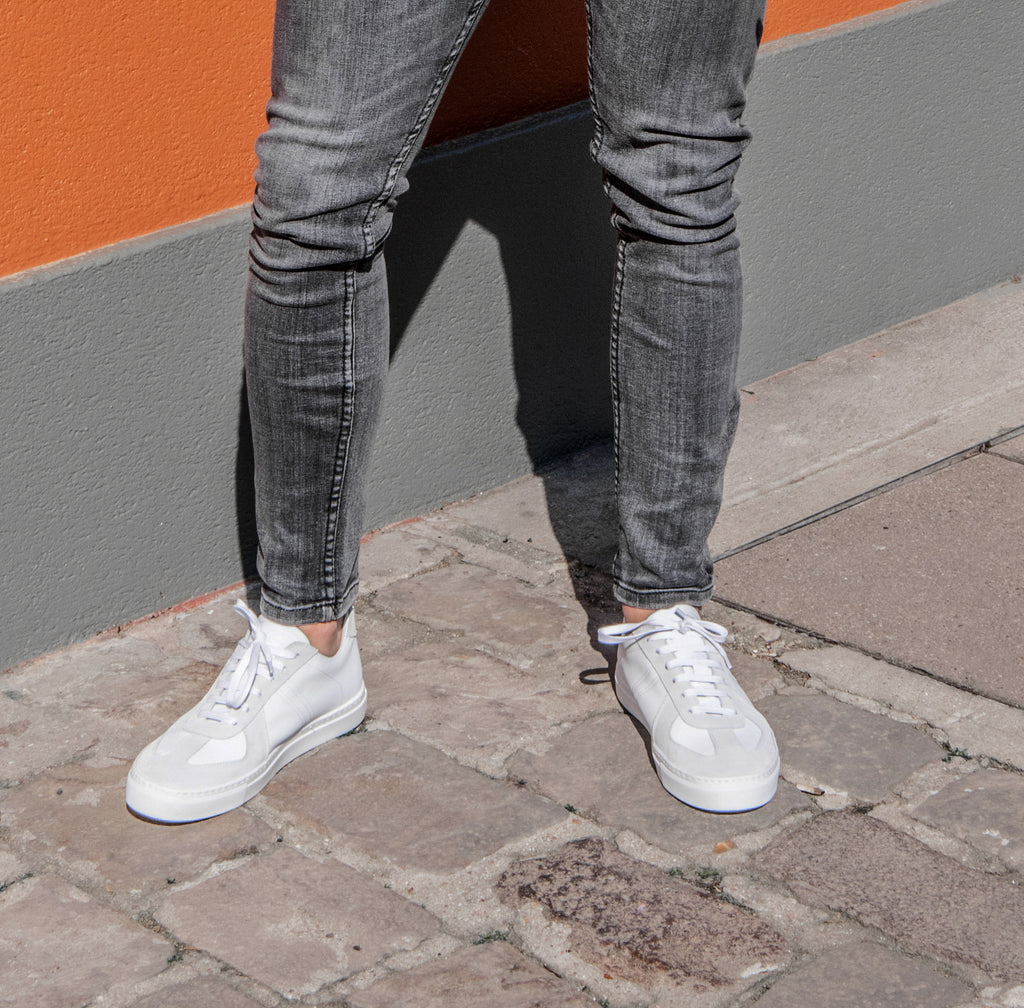 Sneakers GAT en cuir pour homme coloris blanc , gris Loding 