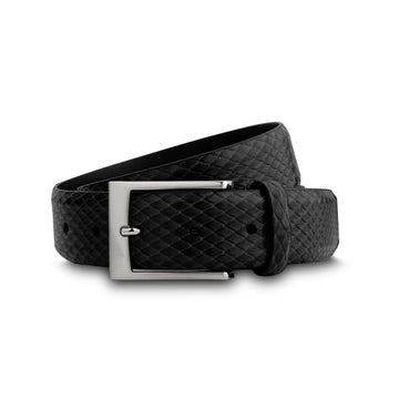 swatche, ceinture pour homme cuir noir façon serpent Loding