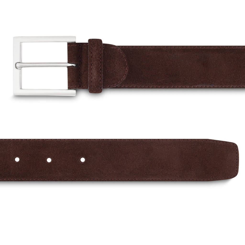 Ceinture en daim marron pour hommes Loding 