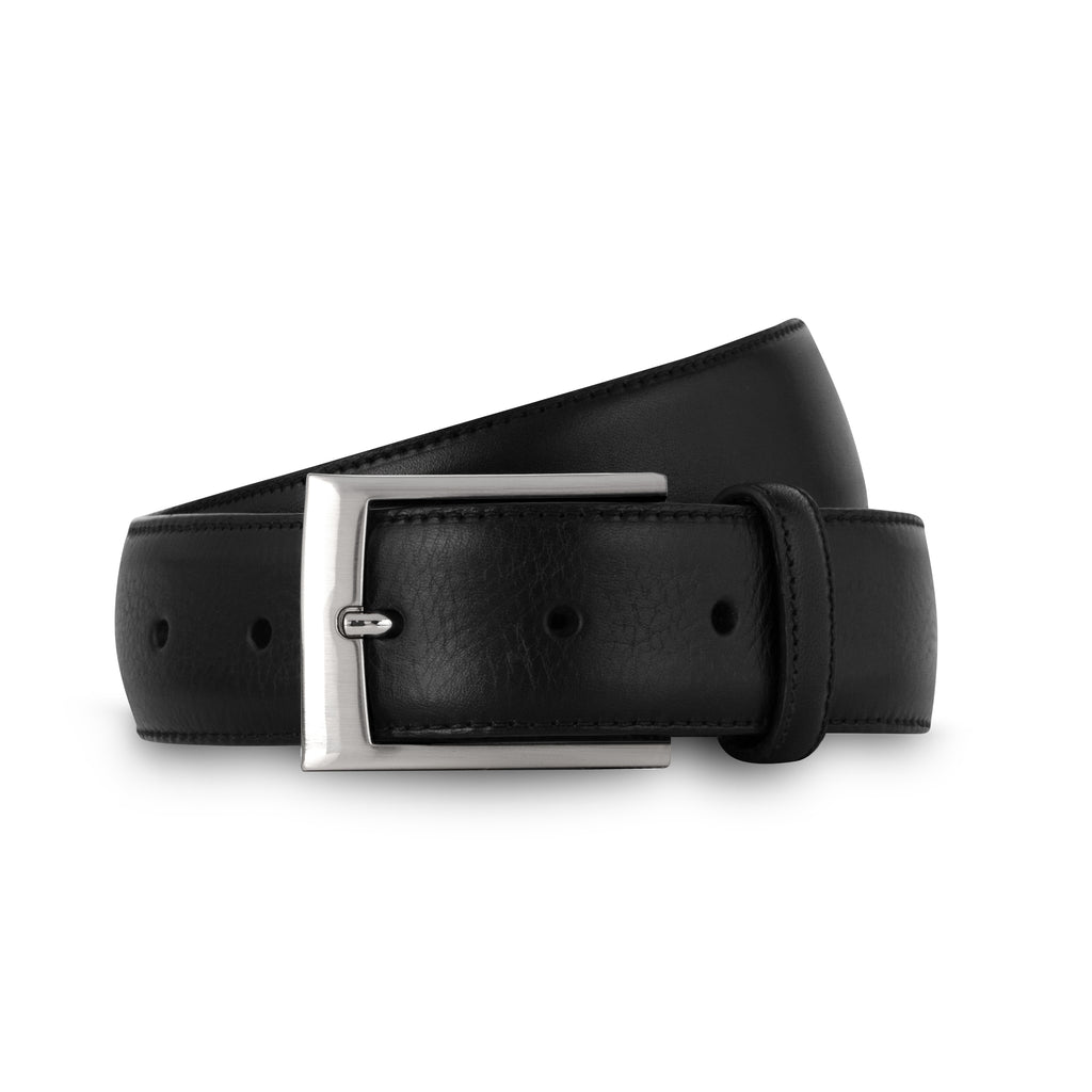 swatche, Ceinture grainé noir en cuir homme Loding 