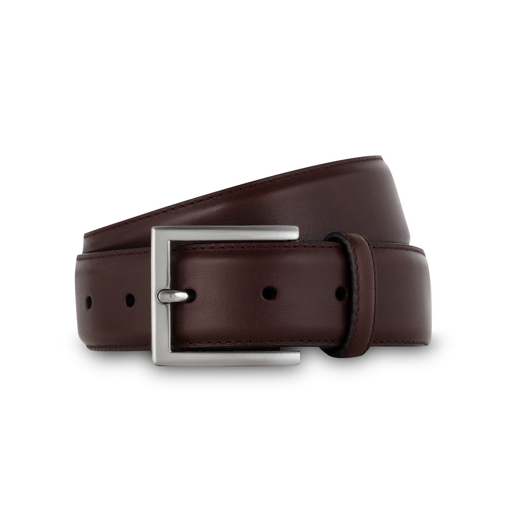 swatche, Homme ceinture marron en cuir lisse