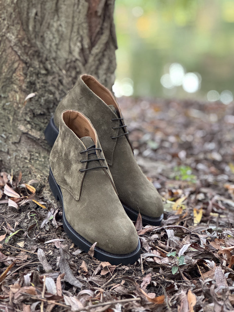 Bottines Chukka homme en cuir haut de gamme LodinG