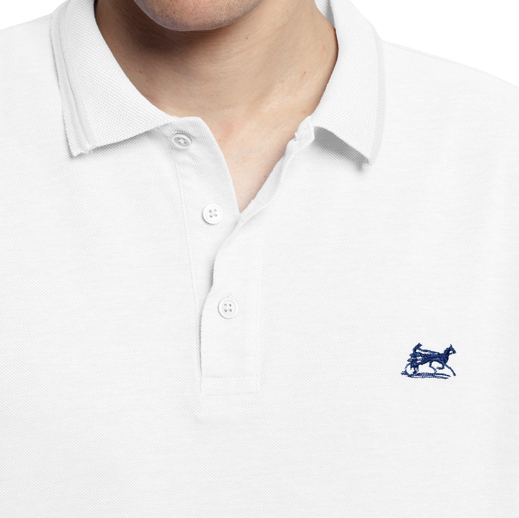 Polo blanc 100 % coton pour homme