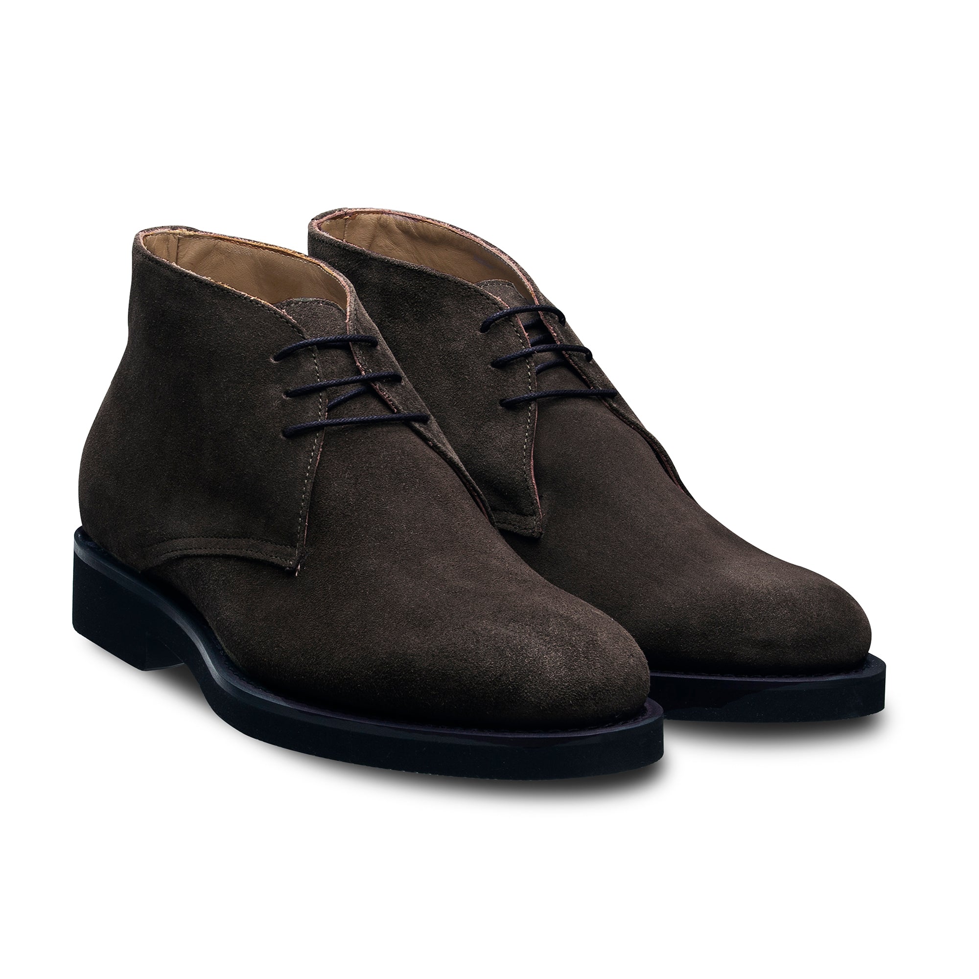 LODING SHOES チャッカブーツ Brown suede chukka boots made in Italy: LodinG quality - LodinG