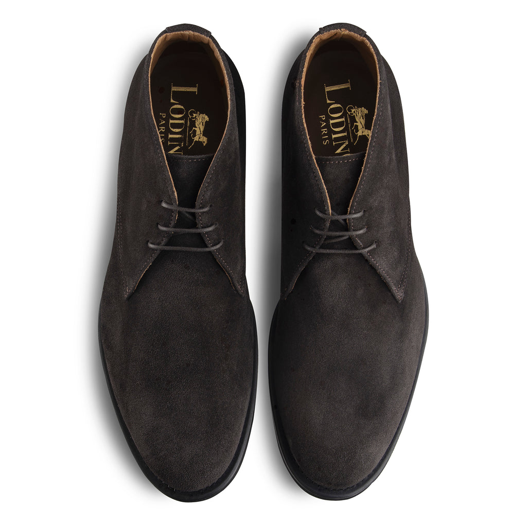 Bottines Chukka Saul 376 veau velours marron