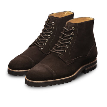 Bottines de ville suède marron pour homme 