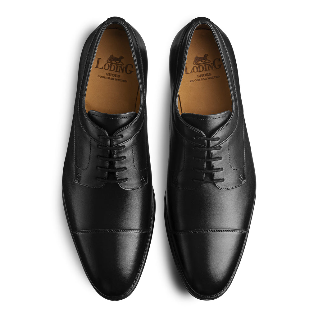 Derby noir en cuir de haute qualité pour homme