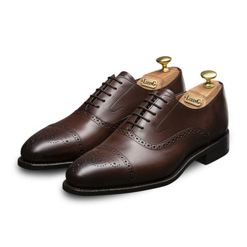 swatche, Richelieu Brogue à bout fleuri Newton 318 marron