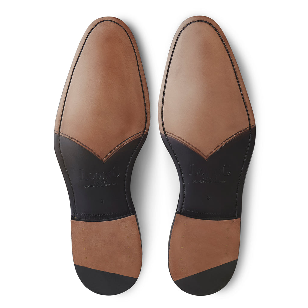 Semelle cousue Goodyear du richelieu brogue marron Loding 