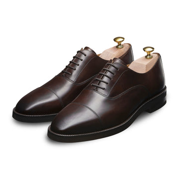 Chaussures de ville en cuir marron pour homme, swatche