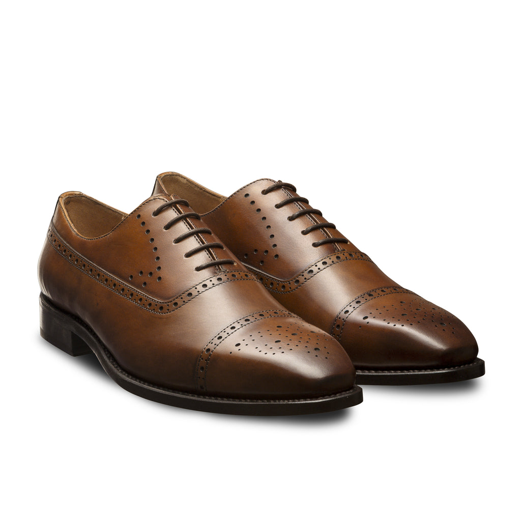 Chaussures à lacets Brogue armagnac pour homme