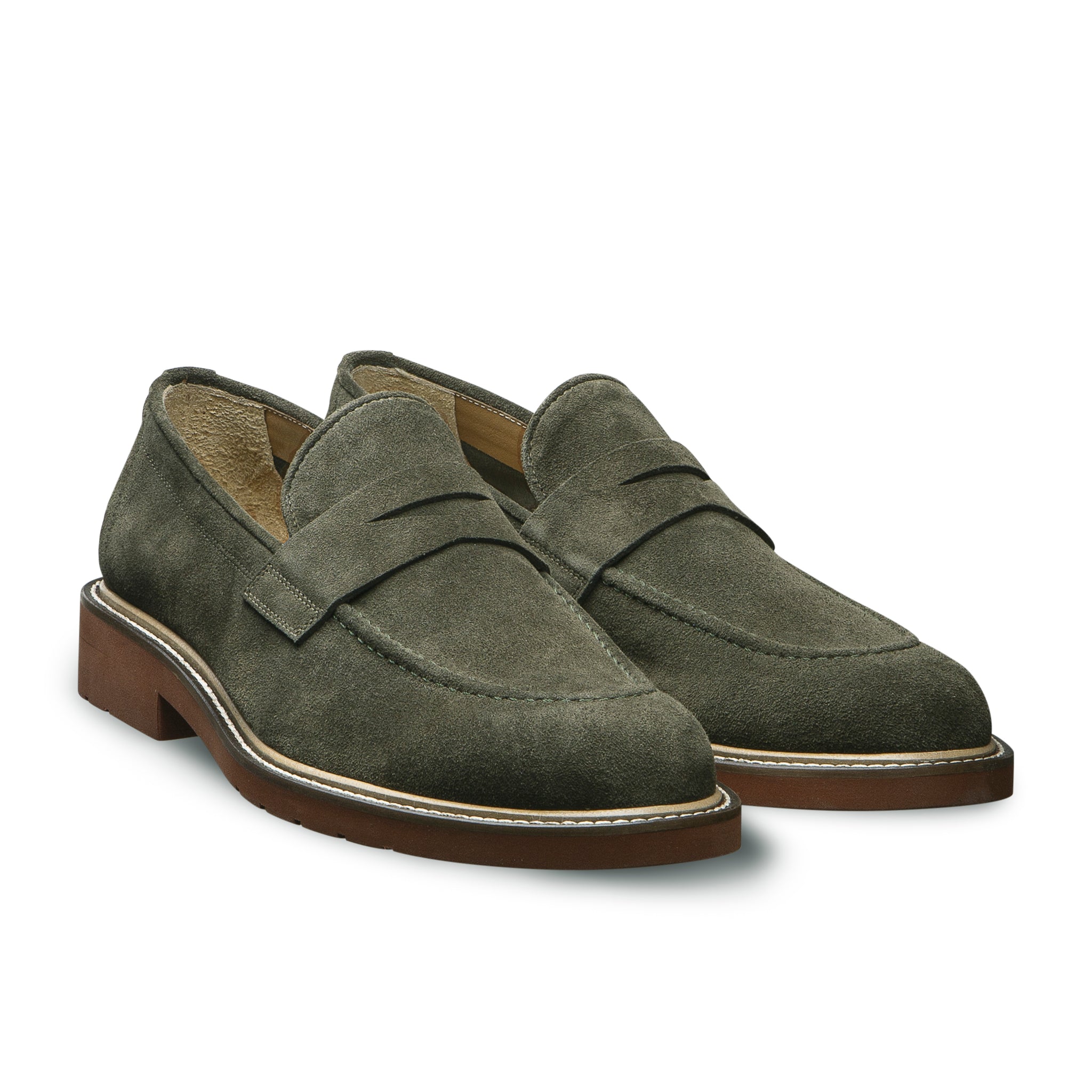 Mens green suede dress shoes 2025