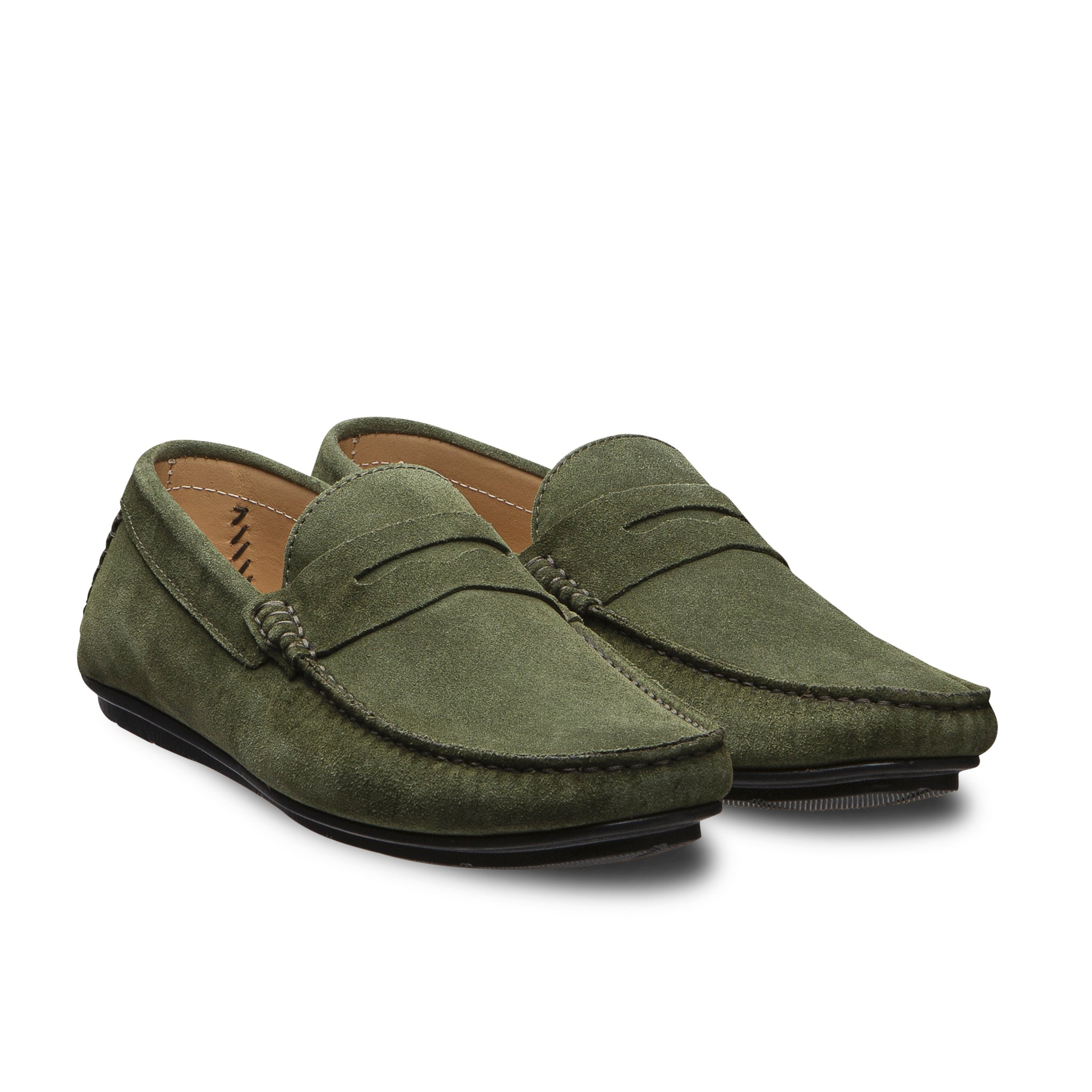 Khaki velour men s summer driver loafer LodinG