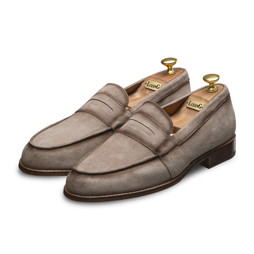 Mocassin d'été pour homme en veau velours beige