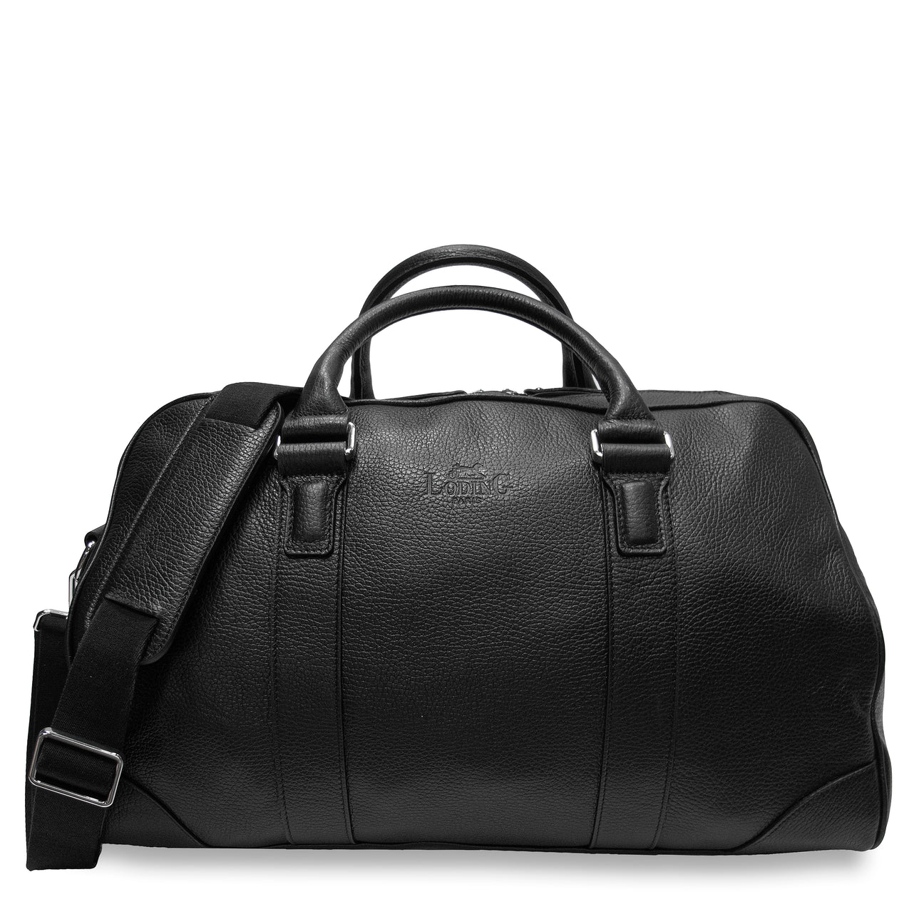 swatche, Sac week-end de voyage en cuir noir grainé