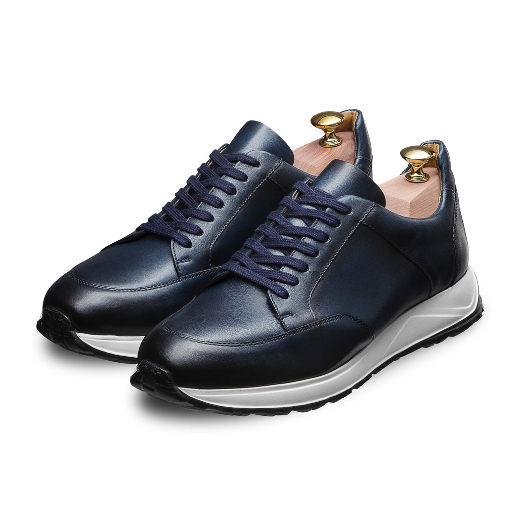 Sneakers patinés bleus pour homme, swatche