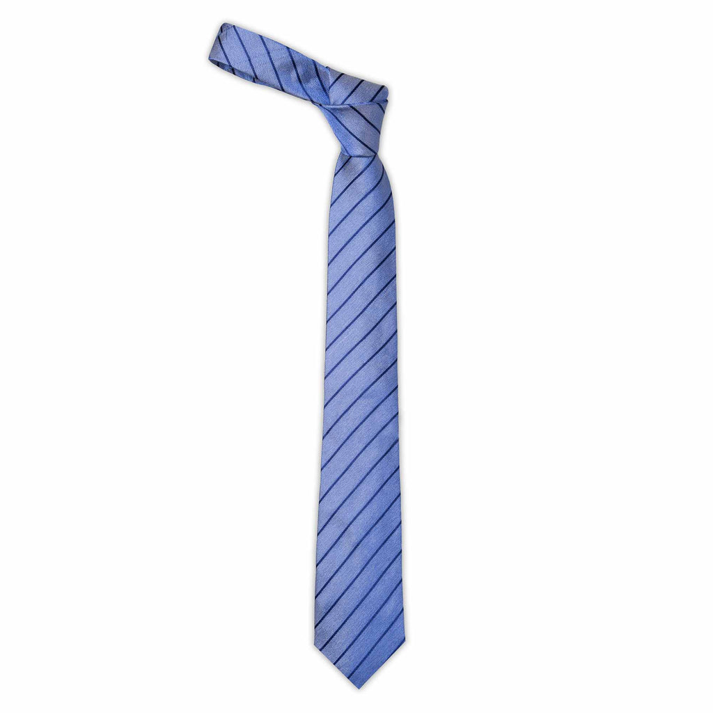 swatche, Cravate club bleu aux fines rayures marine