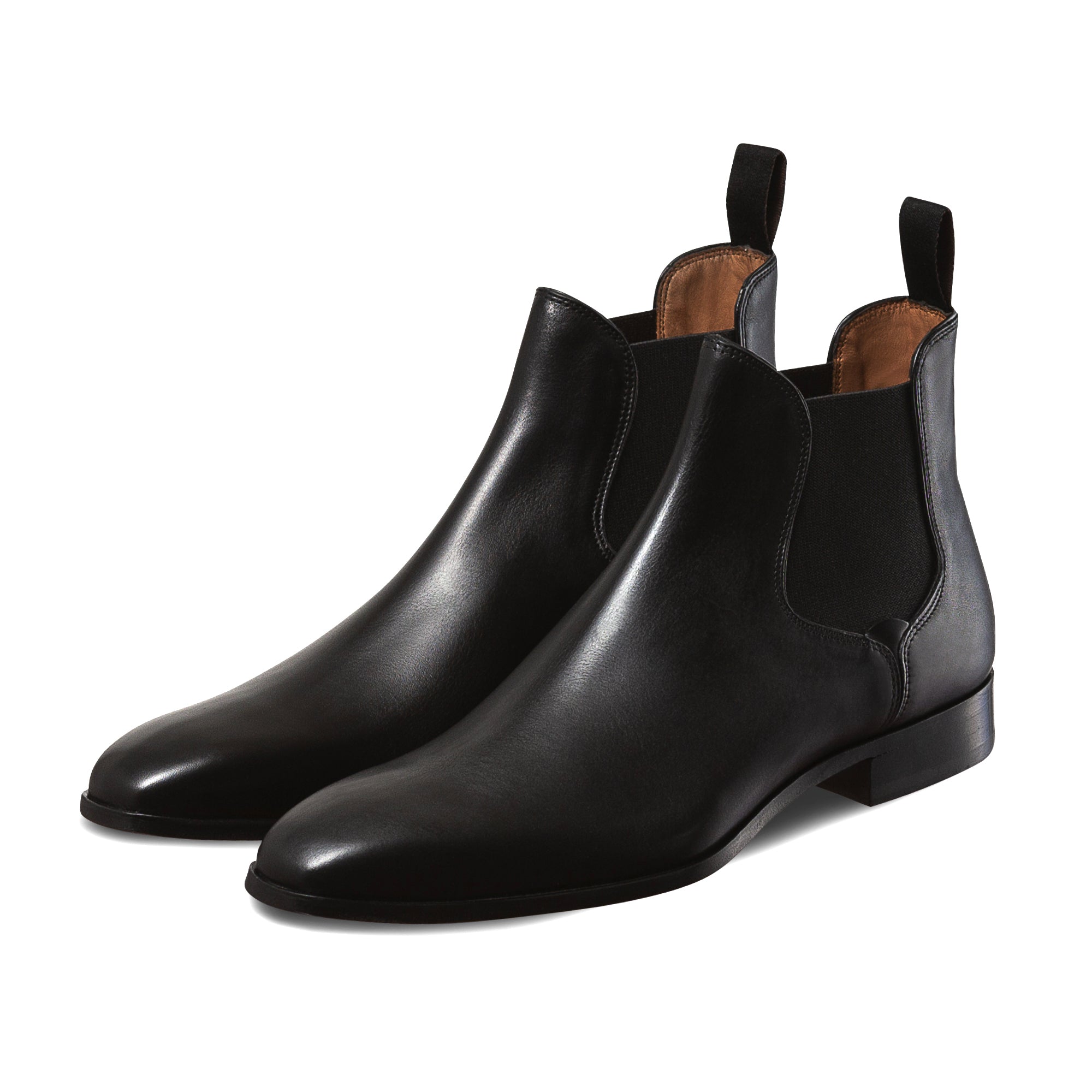 Blake-stitched elastic Chelsea boots in full-grain calfskin LodinG