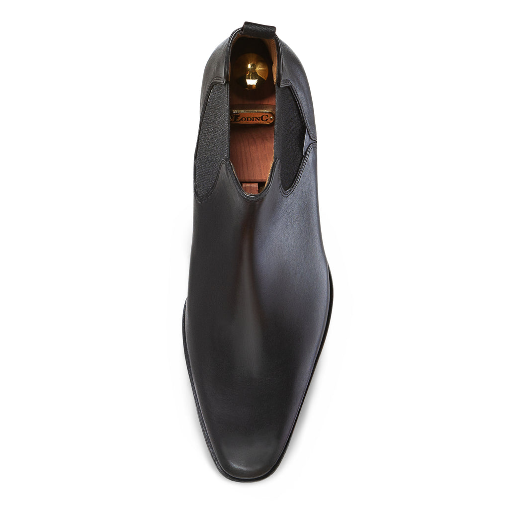 Boots chelsea cuir noir hommes