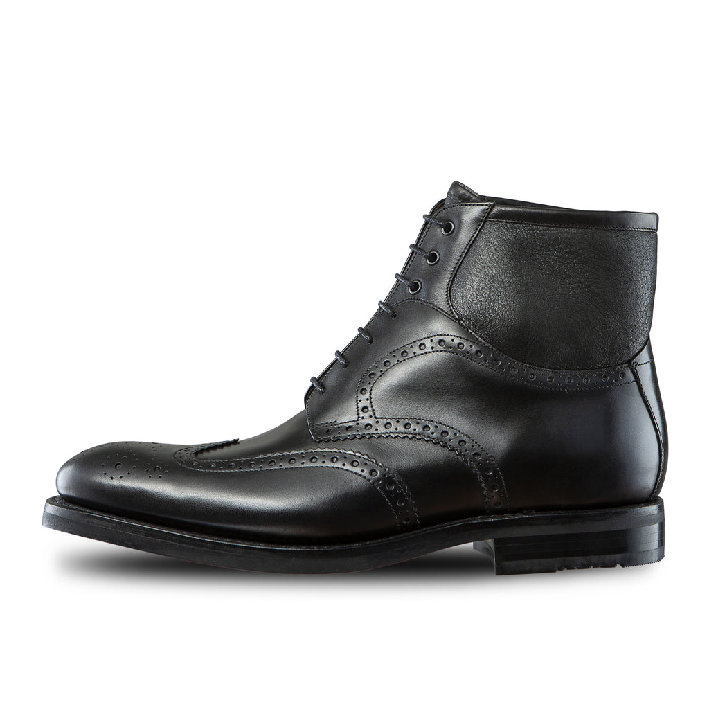 Bottines fourrées Brogue cousu Goodyear en cuir de veau pleine fleur