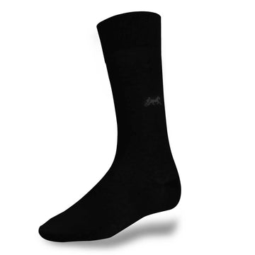 swatche, Chaussettes hautes pour homme noirES  conçues en coton fil d'Ecosse avec motif  sulky de chez Loding 