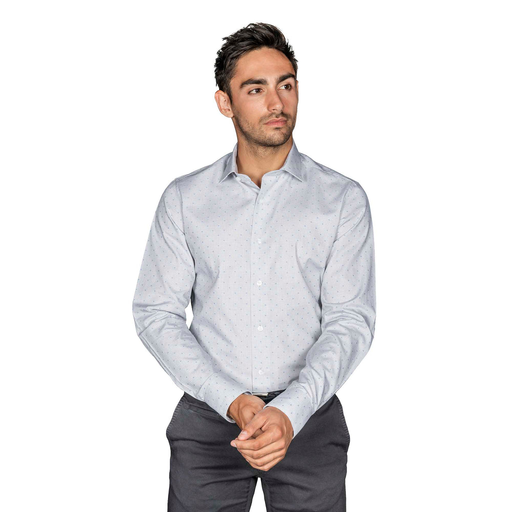 swatche, Loding chemise cintrée motif fantaisie bleu pour homme haut de gamme 