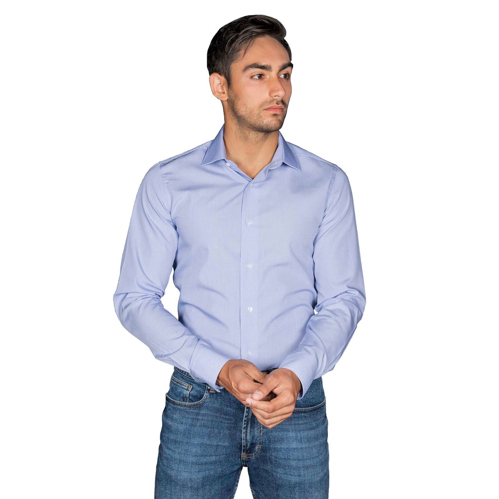 swatche, Loding  Chemise  pour homme cintrée sans repassage micro-vichy, nleu 