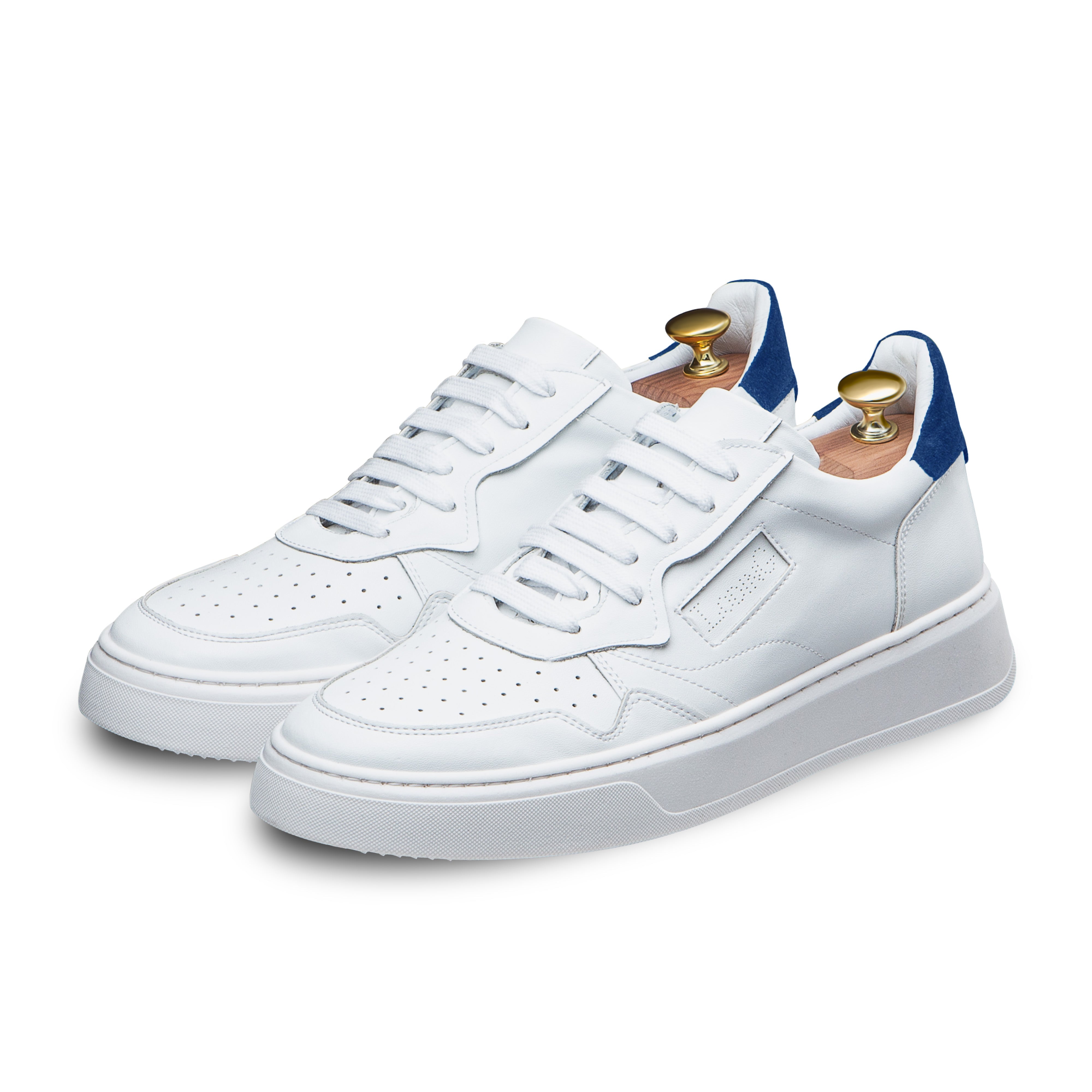 Basket tendance Sneakers pour homme en cuir blanc bleu roi LodinG