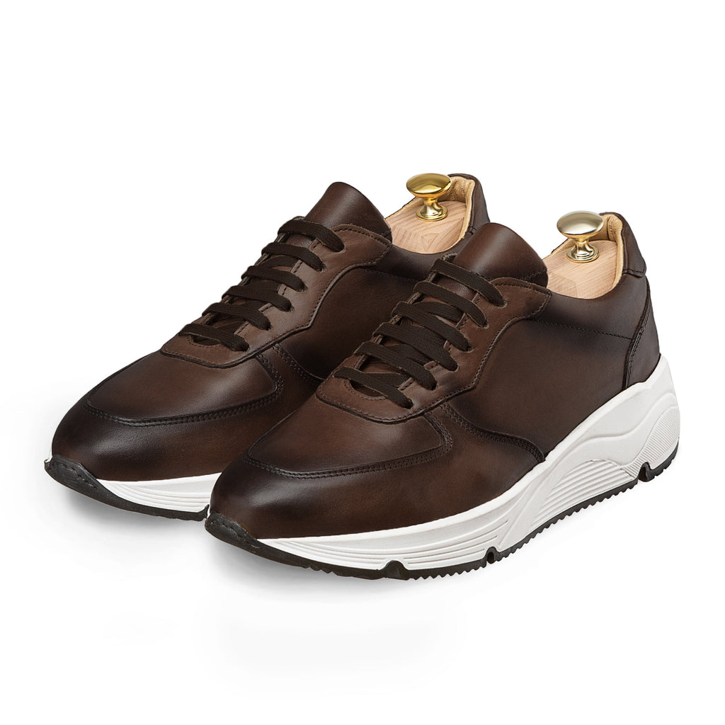 swatche, Pour homme, sneaker Marron, tennis en cuir  Loding