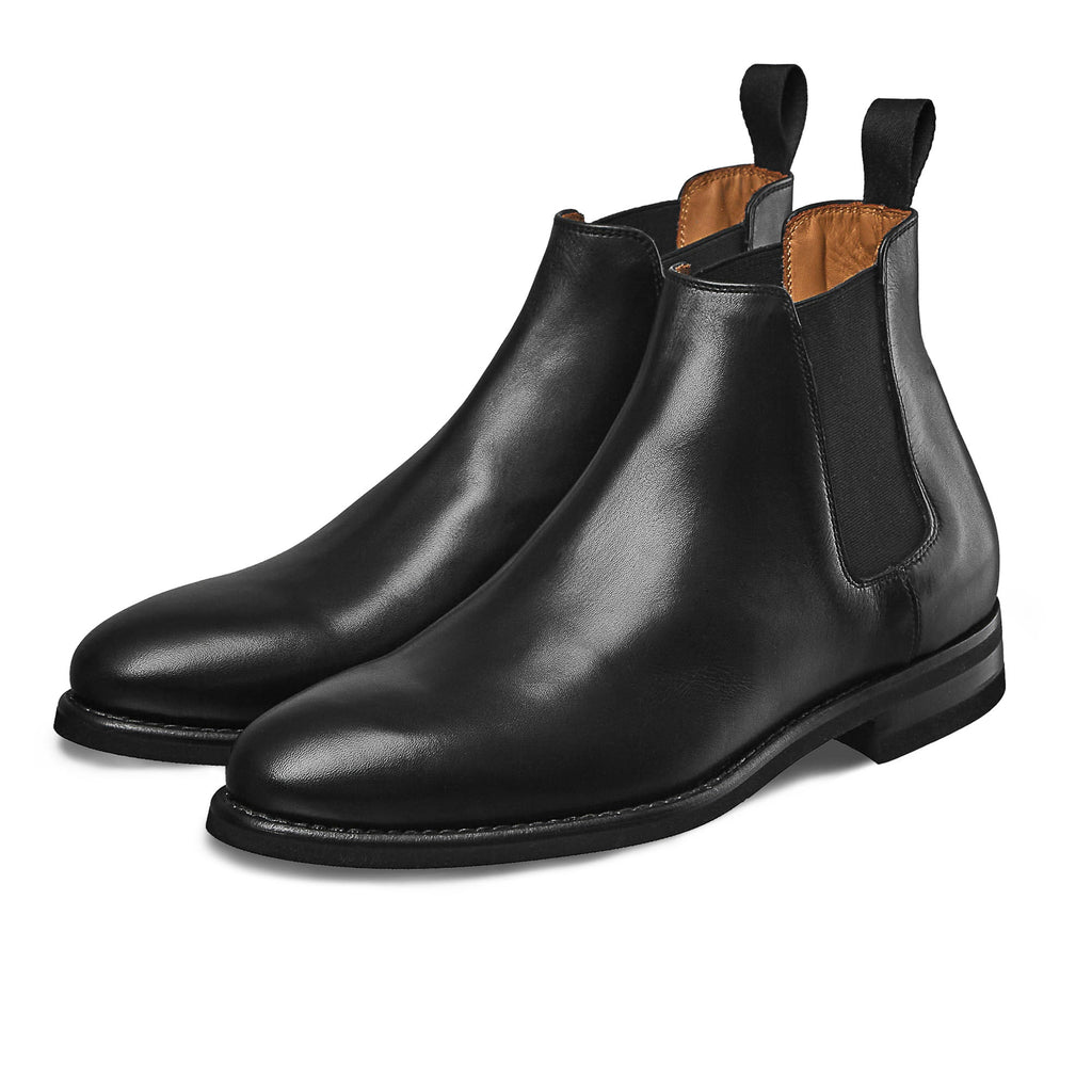swatche, Chelsea Bottines hommes en cuir noir, Loding chaussures