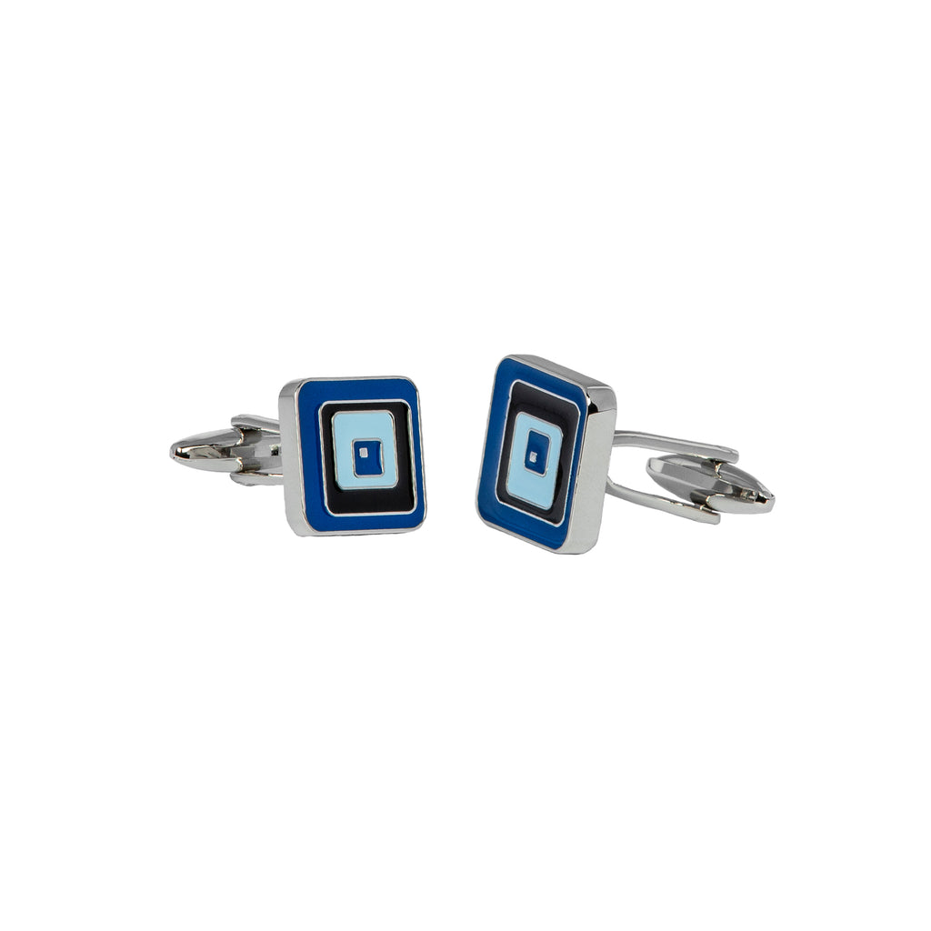 swatche, Carré bleu, Boutons de manchette Loding pour des chemises 