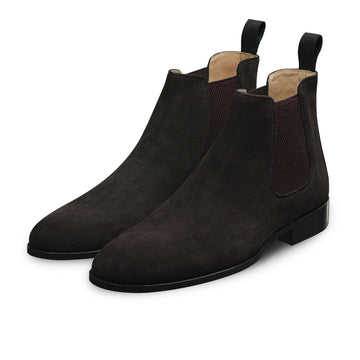 swatche, Bottines Loding Shoji en veau velours marron, chaussures basses pour homme alliant confort et style