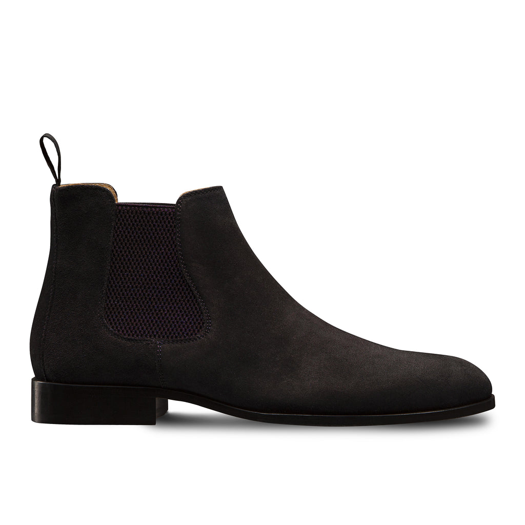 Boots type chelsea en veau velours pour hommes 
