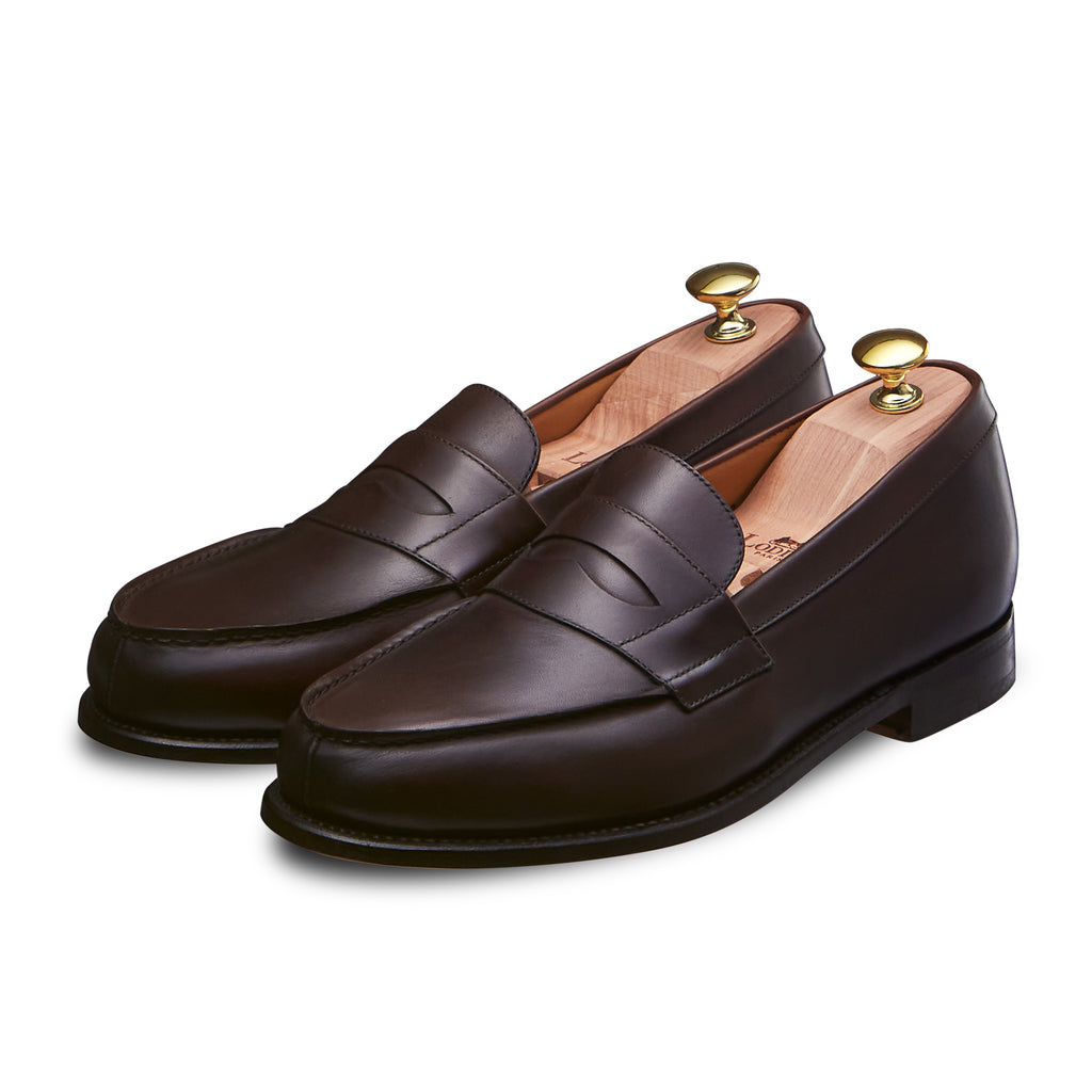 Madrid' Dark Brown Leather Loafers UK 8.5 F - Abbot's Shoes