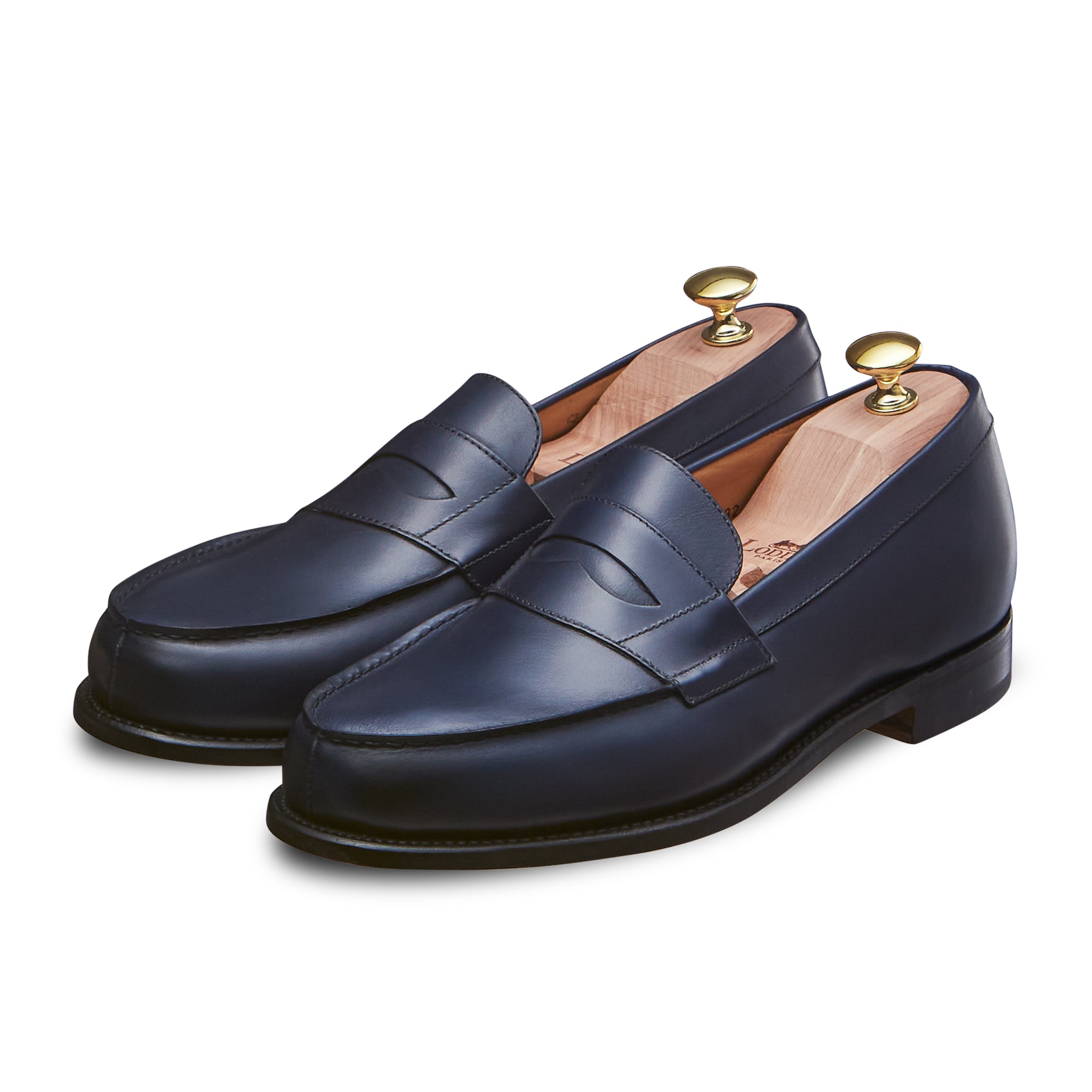 Moccasins Style Mocassin Homme Navy Blue Loafer In Full-grain