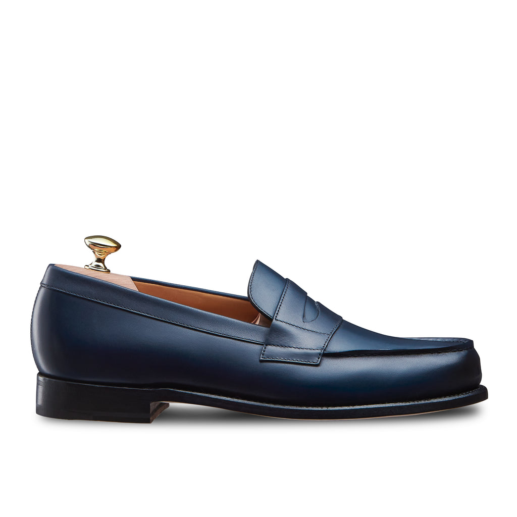Mocassin sulky en cuir bleu marine pour hommes Loding