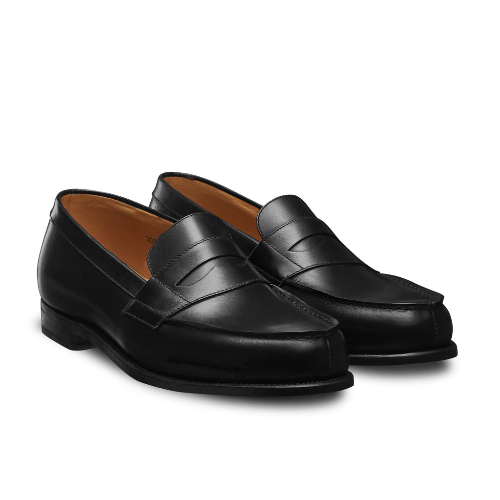 Chaussure de ville mocassin homme cuir noir 