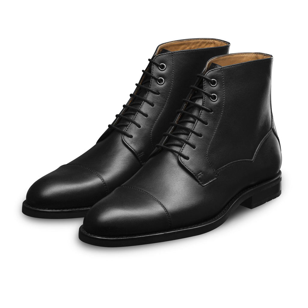 swatche, Bottines Keitele 365 noir pour homme en cuir Loding