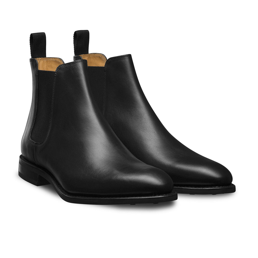 Bottines chelsea en cuir noir 