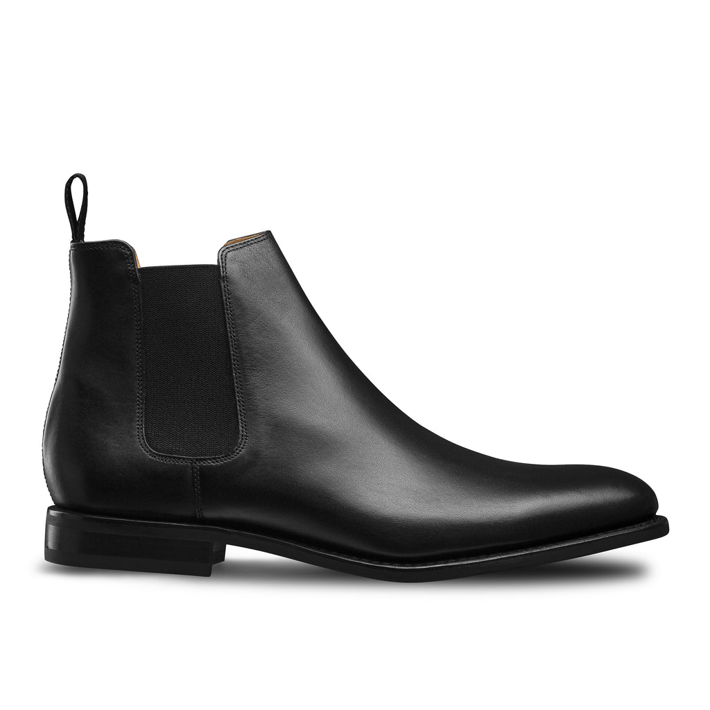 Boots chelsea noir en cuir homme