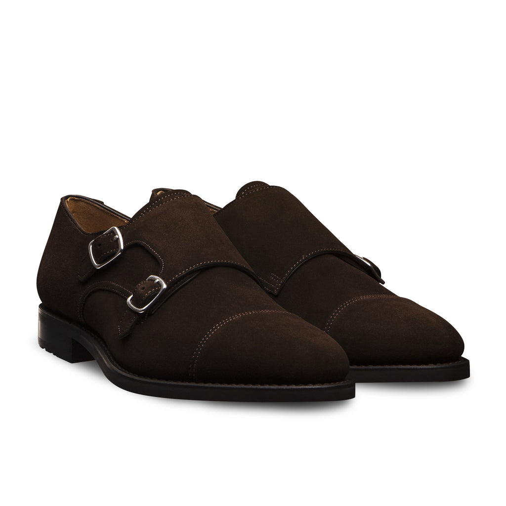 derby daim marron chaussure mariage en veau velours pour hommes