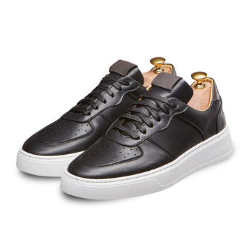 swatche, Sneakers cuir noir Zerba 720 pour les hommes 