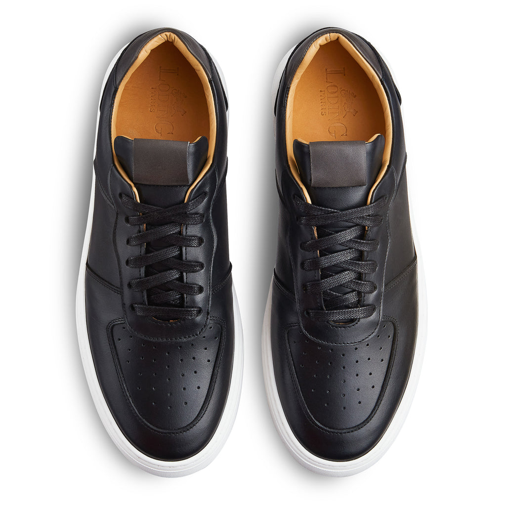 Sneakers cuir noir Zerba 720, Loding, basket très confortable