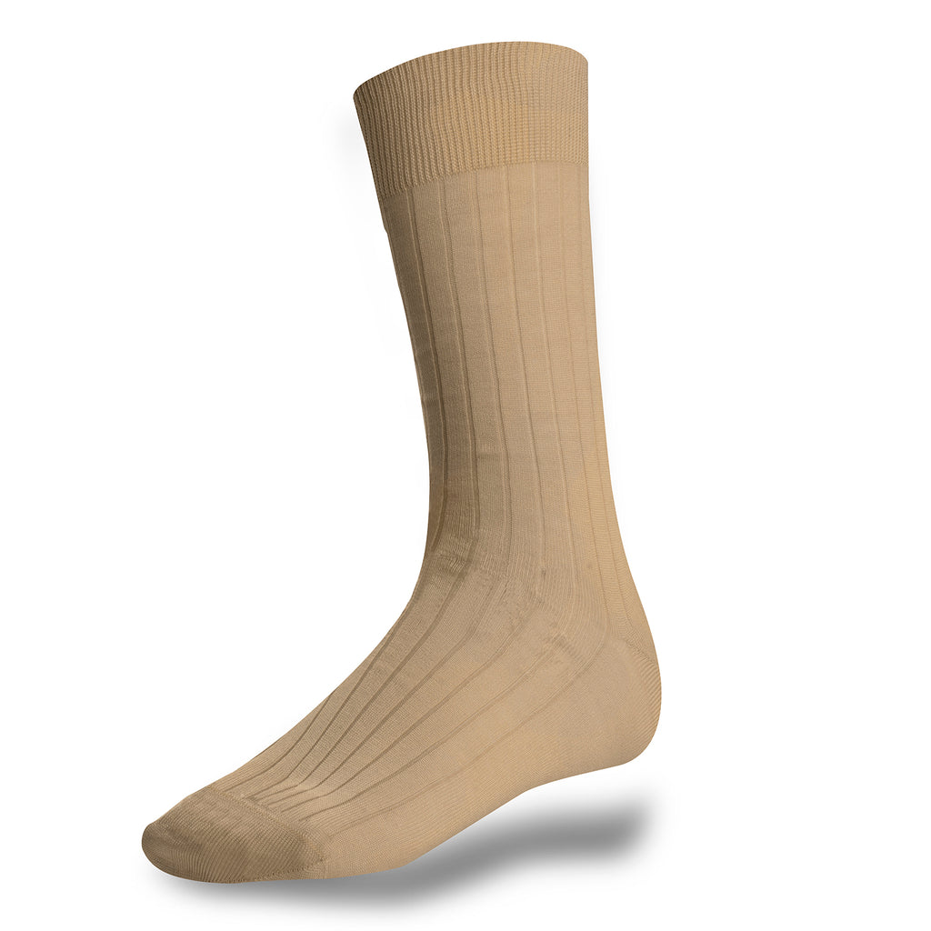 swatche, Chaussettes Loding beige en coton fil d'Ecosse pour homme marque Loding 