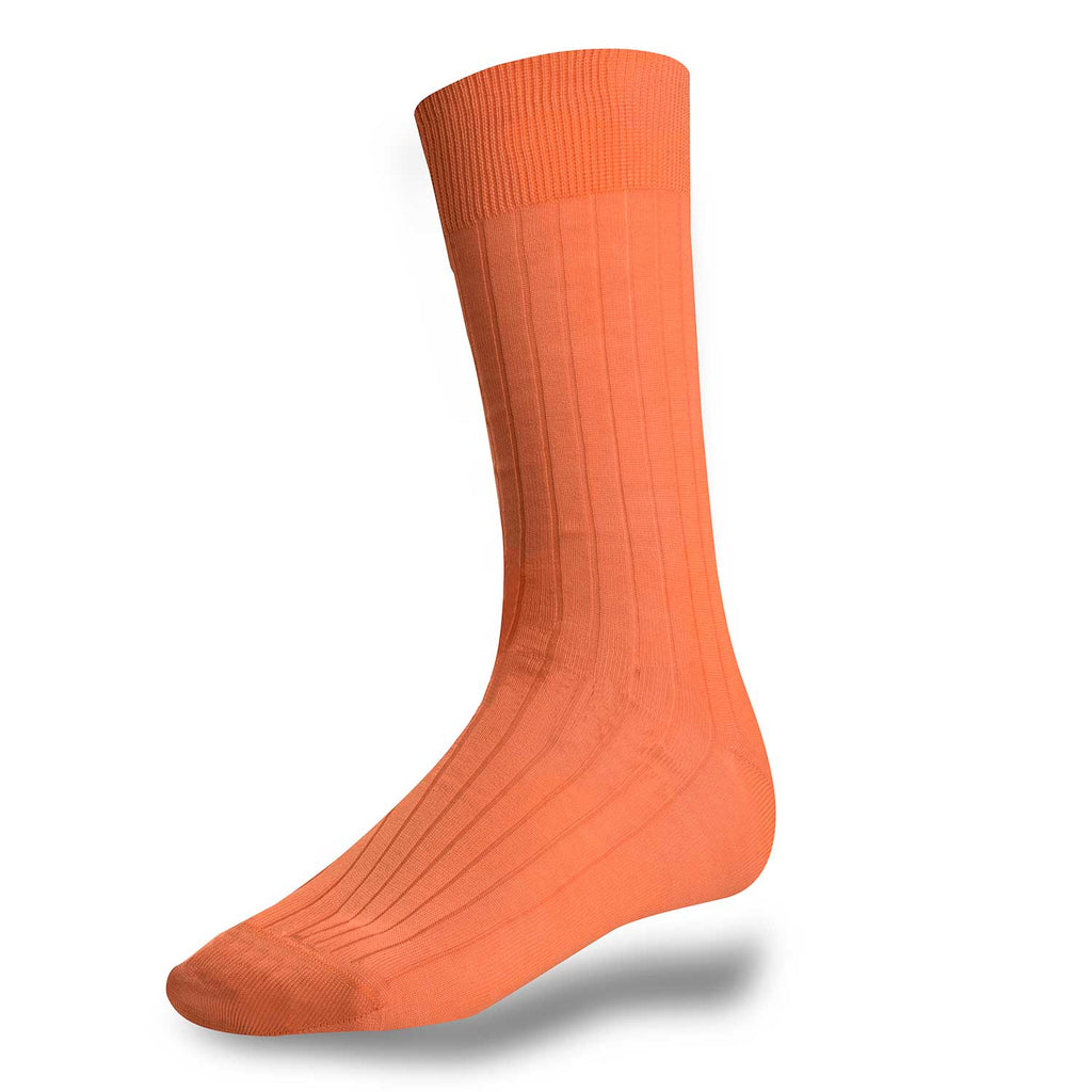 swatche, Chaussettes homme couleur  orange, matière en coton fil d'Ecosse