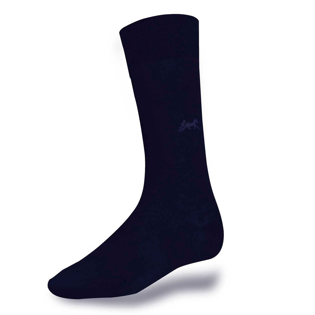 swatche, Chaussettes bleu marine en coton fil d'Ecosse avec sulky