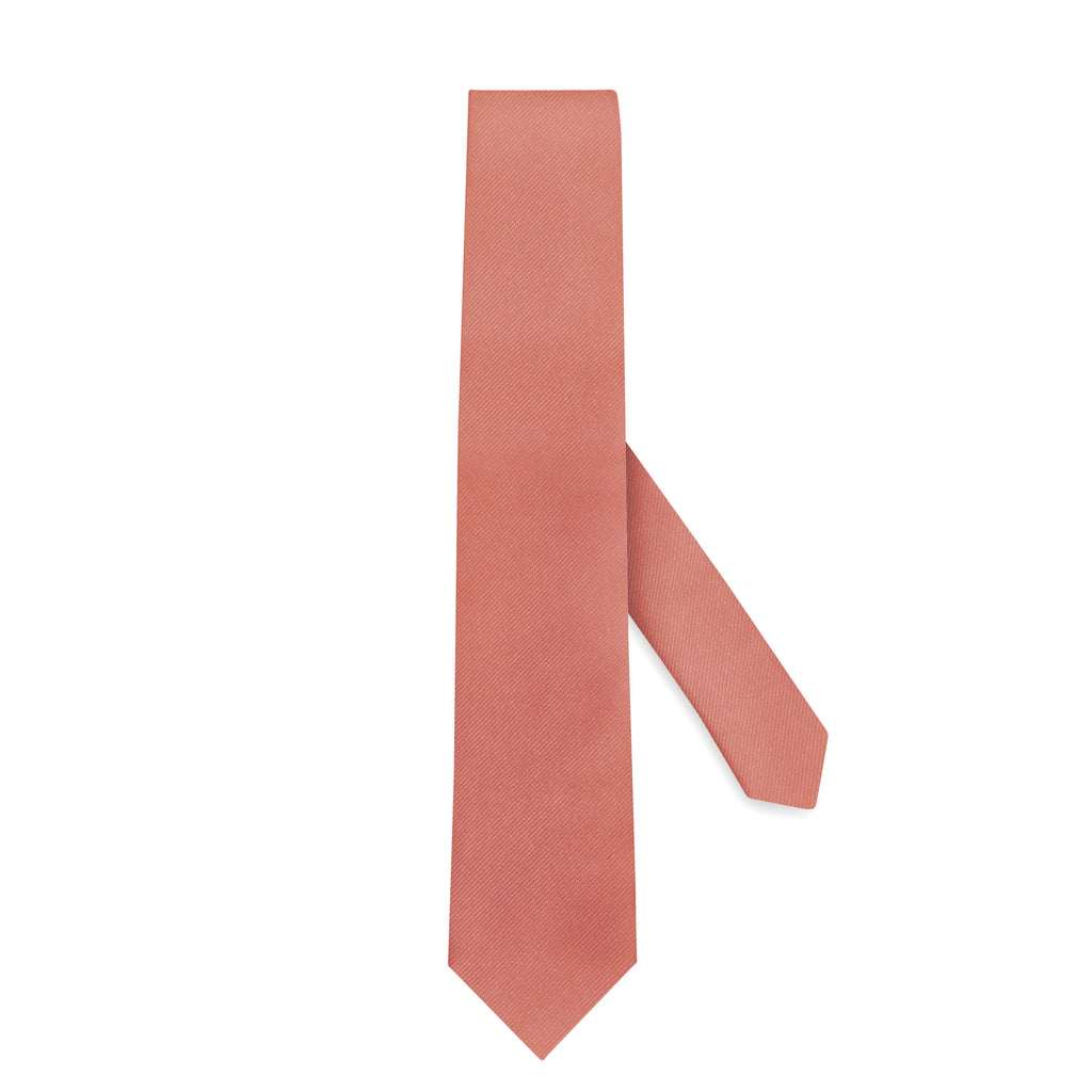 swatche, Loding cravate pour homme, couleur pêche en pure soie en twil 