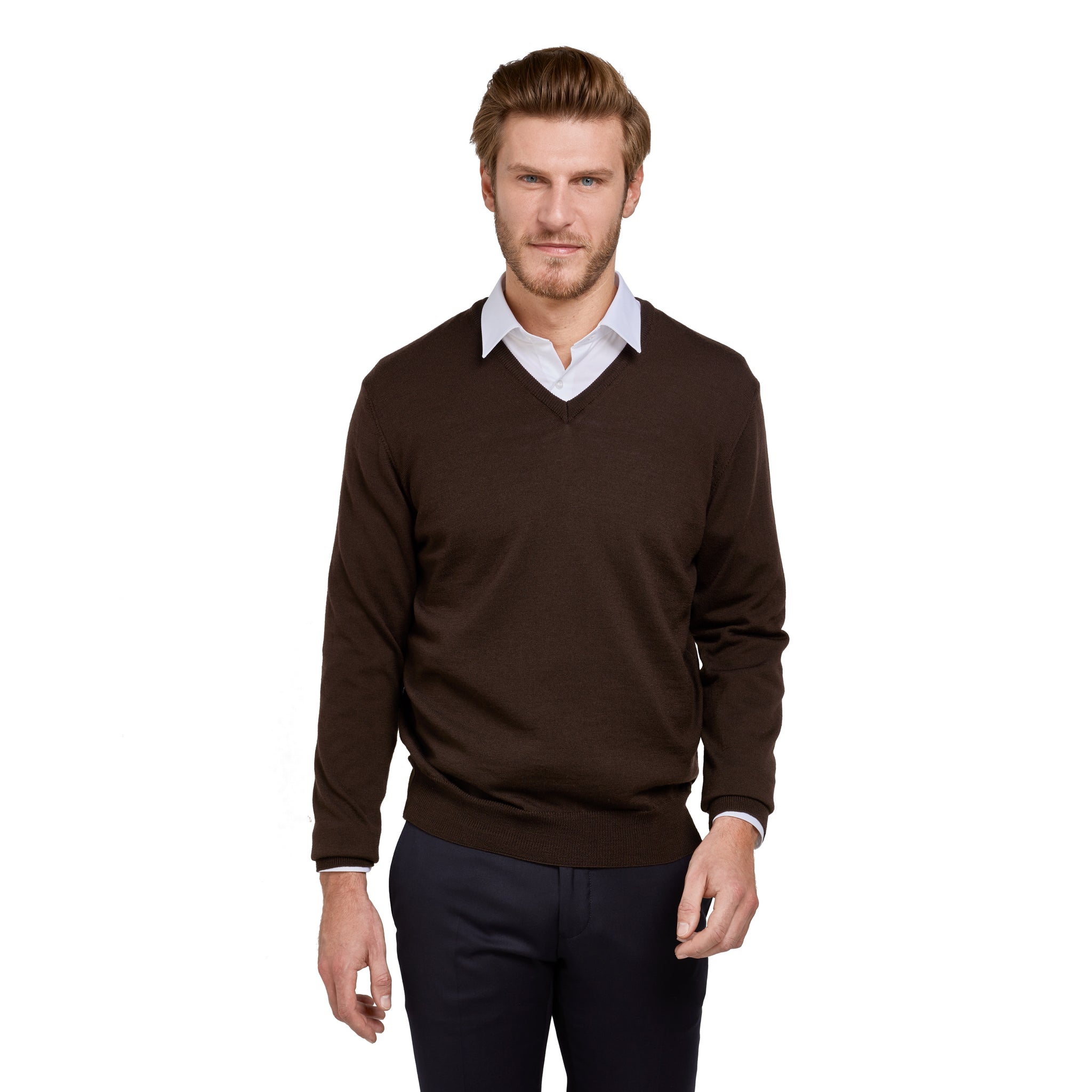 Men's V-neck sweater in Merino High end, reasonable price